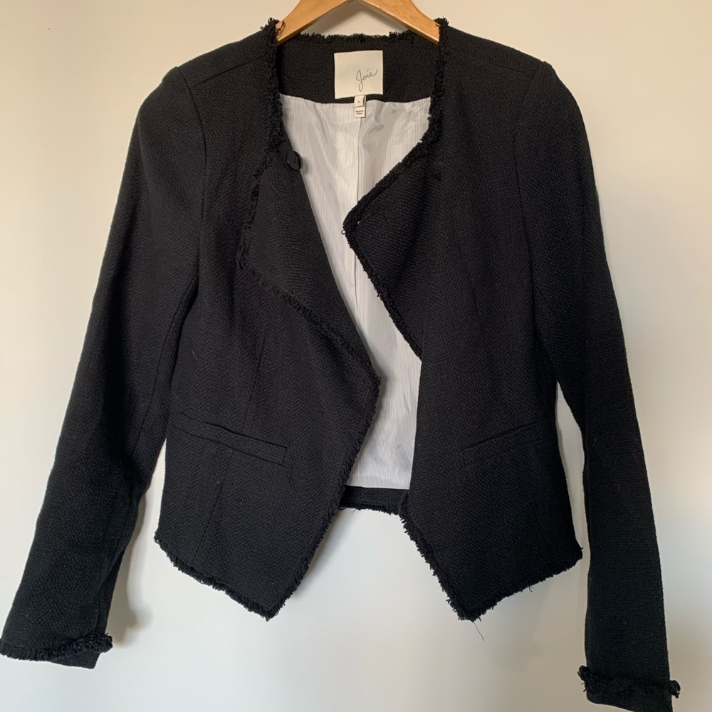 Black cotton dress jacket